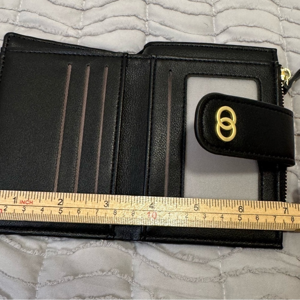 Faux leather black wallet - Picture 8 of 8